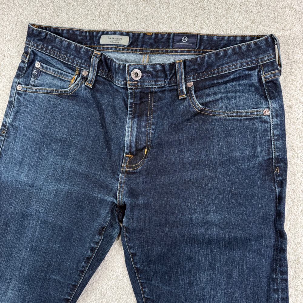 AG Adriano Goldschmied The Graduate Men 33x32 Dark Blue Jeans 1174UDK
